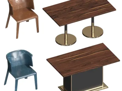 Visionnaire Anastasia Chairs and Tables 3D model