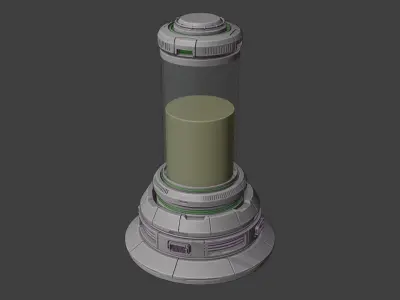 Sci-fi Life Support Chamber 3D model