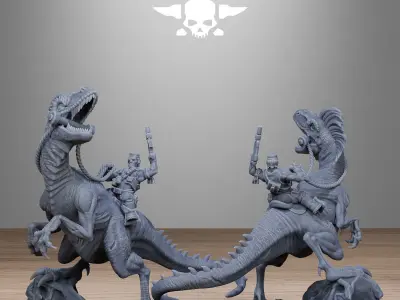 GrimGuard Jungle Raptors 3D print model