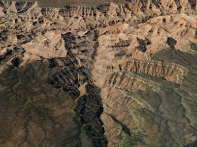 Grand Canyon Landscape 40x40km 3D model
