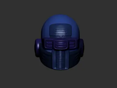 helmet high poly sculpt 3d printable ver 7 3D model 3D model