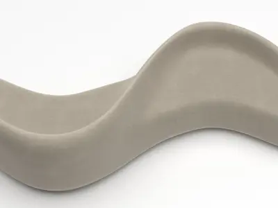modern sofa Low-poly 3D model 7