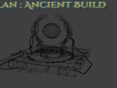 pack sci-fi structure Low-poly 3D model