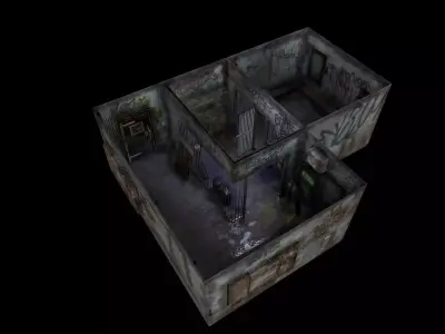 Old Prison Cell 2 Low-poly 3D model