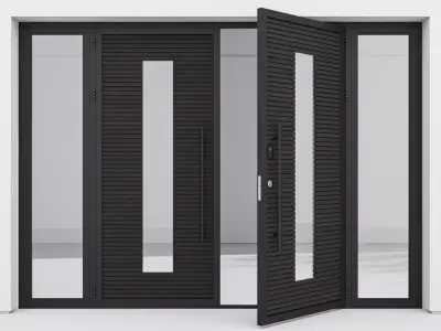 Aluminium door 61 3D model