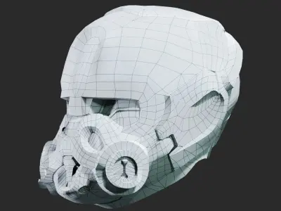 SciFi Helmet ver2 Low-poly 3D model