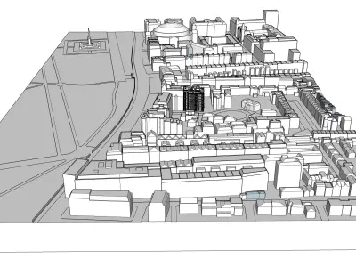 London City Hyde Park Low-poly 3D model