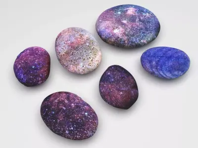 Galaxy Rocks Set 3D model