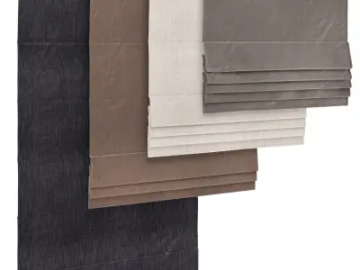 Roman blinds set 3D model