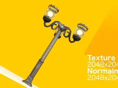 Victorian Street Lantern Pack Low-poly 3D model