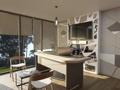 Office modern home 3D model