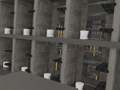 Prison 3D Model building 3D model