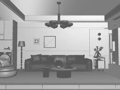 living room 3D model