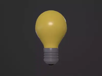 LIGHTBULB icon emoji 3D Model Low-poly 3D model