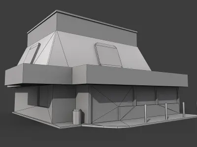 Jack in the Box Restaurant Low-poly 3D model