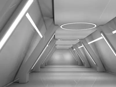 Sci Fi Interior 3D model 32