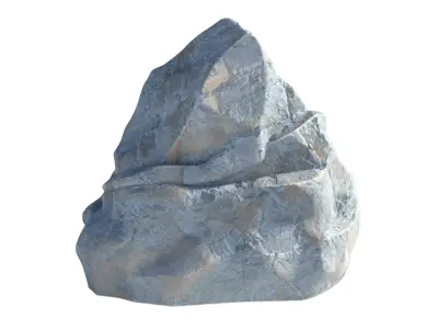 Blue rock  Low-poly 3D model