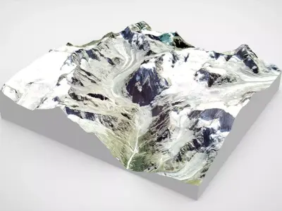 Mountain landscape Mont Collon Swiss Valais Alps 3D model