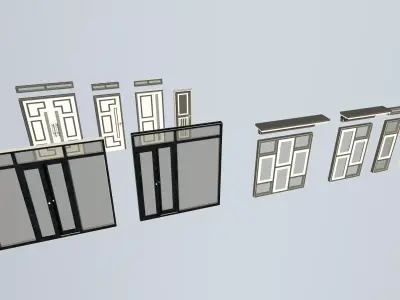 Minimalis Doors and Windows A 3D model
