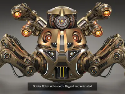 Sci-Fi Quadruped Mech pack