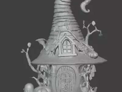 Witch House Miniature Fantasy Cottage 3D print model