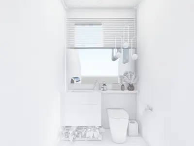 Modern Toilet 3D Model  3D model