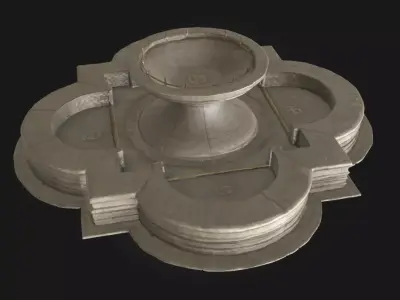 Ancient Stone Altar  Sacred Relic of Forgotten Rites 3D model