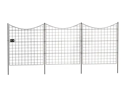 Metal Garden Fence Guardrail 3D model