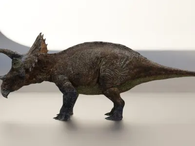  Photoreal Triceratops for Animation 3D Print 