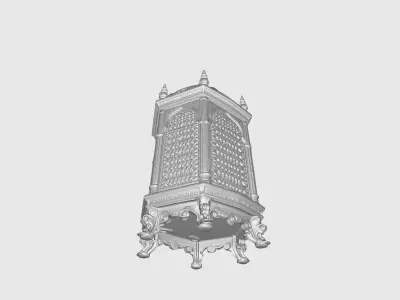 Majestic Ramadan Lantern Intricate Islamic Fanous Candle Holder 3D print model