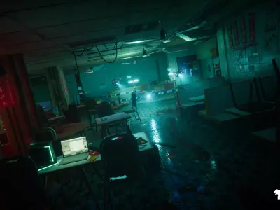 Restaurant Crime Scene Low-poly 3D model