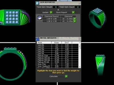 Solitaire Wedding Engagement Rings Signet Ring 3D print model