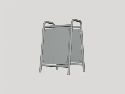 Acrylic Sign Stand - Geometry Only No Textures No Materials 3D model