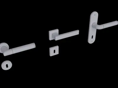 Door handles set Free 3D model