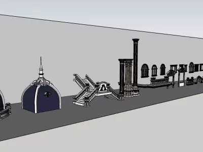 Classical Architectural 3D Asset Pack 3D Model 3D model