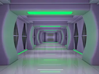 Sci Fi Interior Corridor 3D model