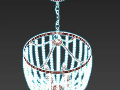Rylee 4 Light Chandelier 3D model