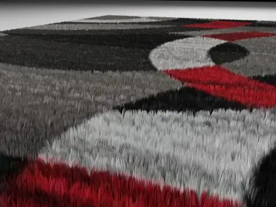 Modern rug 3D model purchase