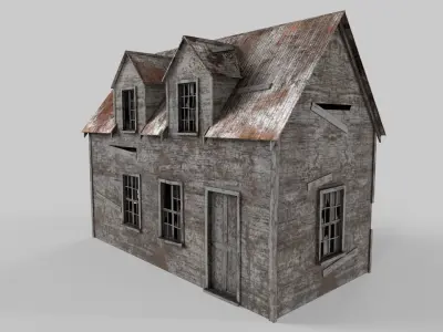 Abandoned House Low-poly 3D model buy