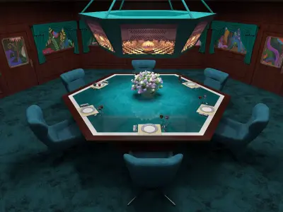 Squid Game season 3 VIP Restaurant 3D model