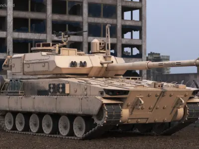  M10 Booker Tracked Vehicle with Dirty Hull Rigged 