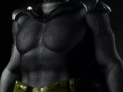 Batman Prototype Suit Low-poly 3D model