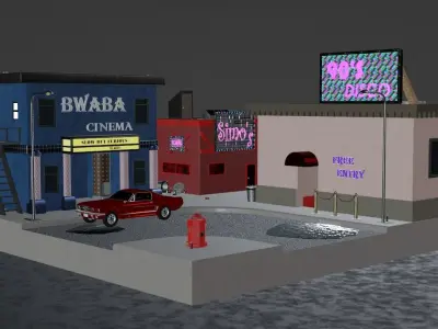 90s Island LOW POLY MODEL Low-poly 3D model