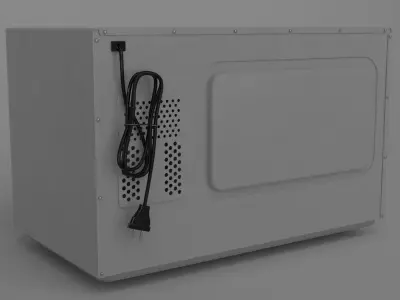 microwave Low-poly 3D model buy