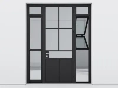 Aluminium door 213 3D model