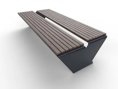 Bench  M08 Low-poly 3D model
