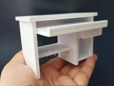 MINI TRADITIONAL COMPUTER TABLE FOR 1 12 DOLLHOUSE 3D print model