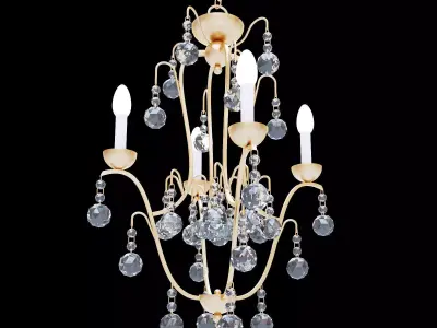 Currey and Co Allusion Chandelier 3D model
