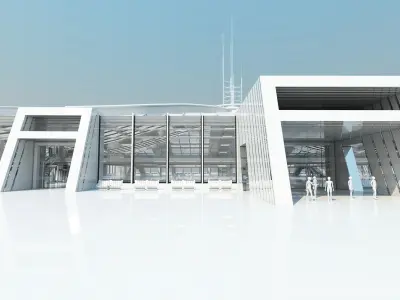 Futuristic Architectural Structure 2 3D model