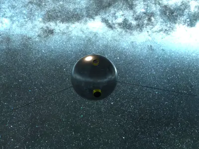 Vanguard 2 Satellite Low-poly 3D model